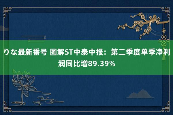 りな最新番号 图解ST中泰中报：第二季度单季净利润同比增89.39%