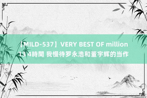 【MILD-537】VERY BEST OF million 13 4時間 我慢待罗永浩和董宇辉的当作