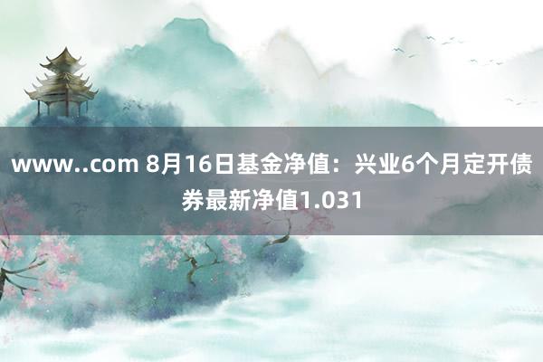 www..com 8月16日基金净值：兴业6个月定开债券最新净值1.031